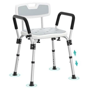Shower Chair for Inside Shower Tub, 6 Adjustable Height Shower Seat - Picture 1 of 6