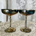F.B. Rogers Vintage Silverplate Sherbet Cocktail Compote Champagne Goblet (2)