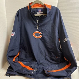 Chicago Bears  1/4 zip Windbreaker Warmup Jacket Foot Ball Men L NWOT - Imagen 1 de 8