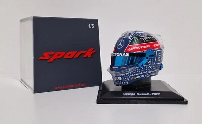 MODELLINO SCALA 1:5 CASCO AUTO F1 SPARK MERCEDES GEORGE RUSSELL GP GIAPPONE 2022 - Immagine 1 di 4