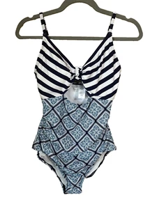 Neu mit Etikett Loft Damen-Badeanzug Schlüsselloch-Einteiler mit Rausch Größe L CA57421 RN140923 - Bild 1 von 6