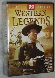 Oeste Legends 50 Clásico Vaquero Peliculas John Wayne Roy Rogers Autry DVD Caja - Imagen 1 de 2