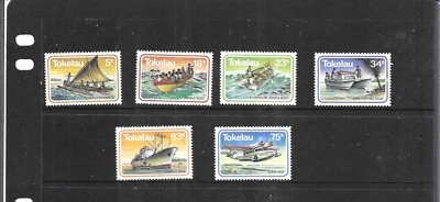 Islas Tokelau 1983. TRANSPORTE. JUEGO.  GOMA COMPLETA COMO NUEVA. Según escaneo. Foto 1 de 3