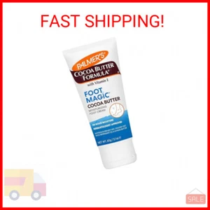 Cocoa Butter Foot Cream for Dry Cracked Heels - Peppermint & Vitamin E - 2.1 oz - Picture 1 of 2