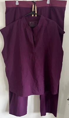 FIGS Women's Deep Purple XL Rafaela Top/XXL Bottoms Scrub Set  - Image 1 of 4