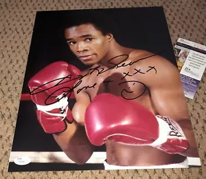 SUGAR RAY LEONARD SIGNED 11X14 PHOTO AUTOGRAPH JSA BOXING AUTO  - Picture 1 of 1