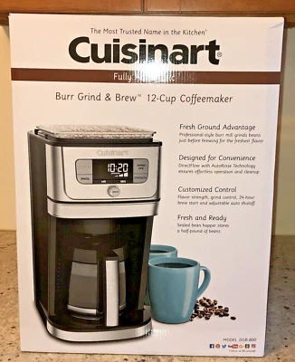 Cuisinart Burr Grind & Brew DGB-800 12-Cup Coffee Maker - Black/Stainless Steel - Image 1 of 2