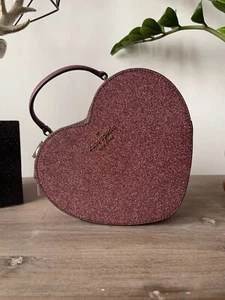 KATE SPADE LOVE Corazón BOLSO Cabaña Púrpura Profundo Nova Brillo Hombro Raro Limitado - Imagen 1 de 17