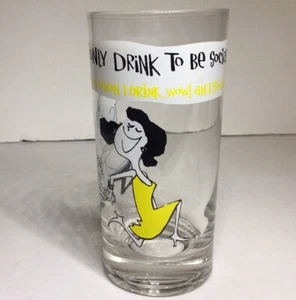 I Only Drink To Be Sociable Glass Tumbler 12 Oz - Picture 1 of 11