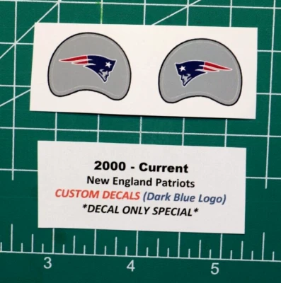 Cascos Gumball de fútbol americano de los New England Patriots 2000-actuales *SOLO CALCOMANÍAS TROQUELADAS* Foto 1 de 4