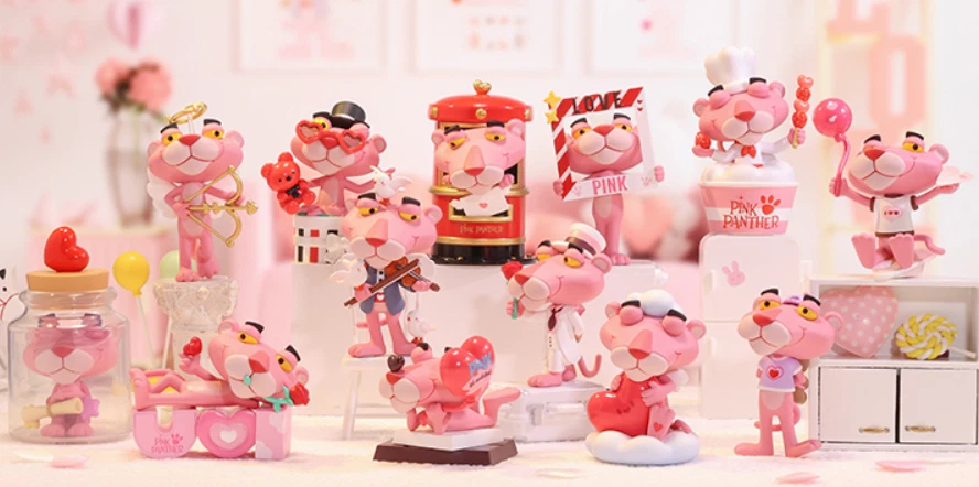 Authentic Pink Panther Expressing Love Series Confirmed Blind Box Figure Toy Hot - Image 1 of 2