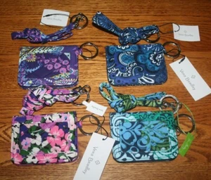 Vera Bradley SCHLÜSSELBAND & CAMPUS DOPPEL AUSWEISETUI Mini Geldbörse Kartenetui Reise NEU - Bild 1 von 20