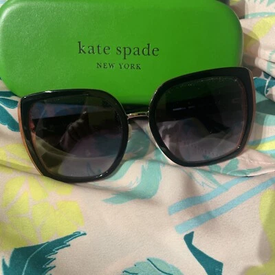 Gafas de sol Kate Spade de gran tamaño Halsey rojo/rosa negro con estuche Foto 1 de 4