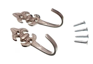 NEU 50 x Vorhang Raffhalter Fleur de Lys matt verchromt 55 x 20 x 25 - Onestop - Bild 1 von 1
