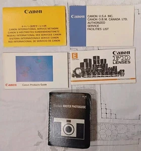 Vintage 1968 Kodak Master Photoguide & Photography Cannon FD Instructions Lot - Picture 1 of 15