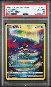 Pokemon SWSH Crown Zenith Galarian Gallery Keldeo Full Art GG07/GG70 PSA 10 - Picture 1 of 1