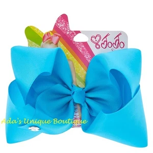 JoJo Siwa Large Bright Blue Signature Hair Bow Dance Hair Bows Cheerleader NWT - Picture 1 of 2
