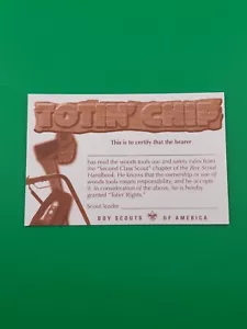 Totin' Chip Pocket Card 34234B 2001 Printing unbenutzt BSA Scouts America NEU - Bild 1 von 2