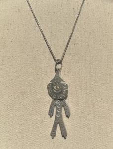 Articulated Circus Clown Sterling Silver 925 Taxco Mexico Pedant Chain 18.4g #5 - Picture 1 of 12