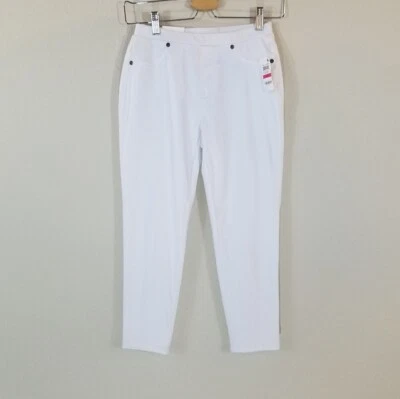 Legging feminina Capri nova com etiqueta style & co xs sarja branca cintura média - Imagem 1 de 4