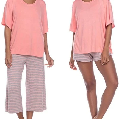 Conjunto de pijama jersey súper suave de 3 piezas Honeydew para mujer Foto 1 de 4