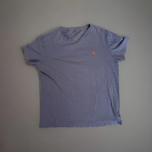 Ralph Lauren Made In China SS T Shirt Blue With Orange Logo Size Small - Picture 1 of 4