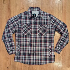 Giacca camicia uomo Kuhl Joyrydr foderata in pile a quadri piccole tasche bottoni shacket  - Foto 1 di 8