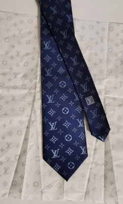 LOUIS VUITTON Monogram LV 男式丝绸领带 二手  — 第 1/4 张图片