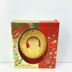 Elvis Presley 18k Gold Plated American Greetings Holiday Ornament 1995 - Picture 1 of 7