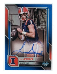 2025 Bowman Chrome U Luke Altmyer Prospect Auto Blue Refractor /150 - Bild 1 von 2