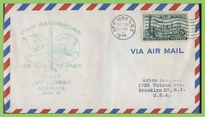 U.S.A. 1958 Pan American, Jet Clipper First Flight, New York - Paris - Picture 1 of 1
