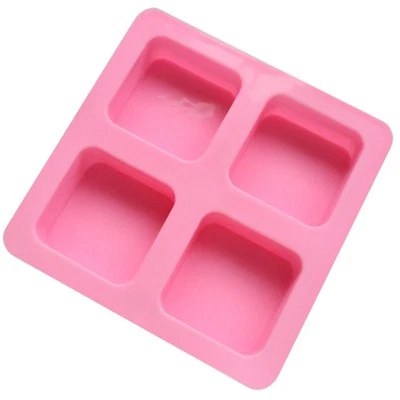 51096 Four-hole Square DIY Chocolate Pudding Mold Handmade Mold Candle Mold - Image 1 of 4