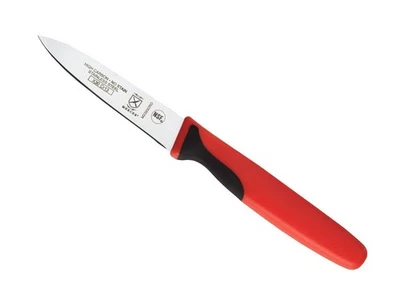 Mercer Culinary Millennia 3 Inch Slim Paring Knife Red Ergonomic Handle - Image 1 of 4