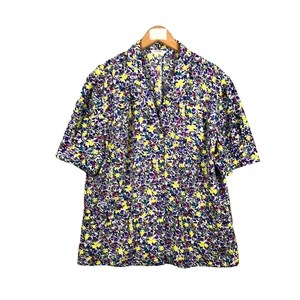 Markwald Chemisier Femme 46 Multicolore Fleurie Manche Col Campagnard Boutonnée - Imagen 1 de 9