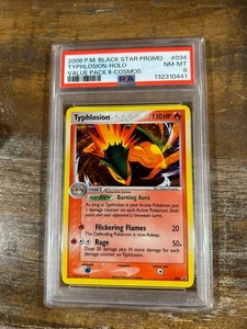 POKEMON 2006 Black Star Promo Value Pack II Cosmos TYPHLOSION Holo #034 PSA 8 - Picture 1 of 2