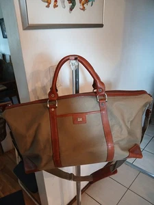 CUTTER & BUCK WEEKENDER SEESACK CANVAS LEDERBESATZ HAHNENTRITTFUTTER - GUTER ZUSTAND! - Bild 1 von 5