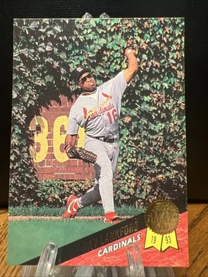 1993 Leaf Baseball Card Ray Lankford St. Louis Cardinals #297 - Image 1 of 2