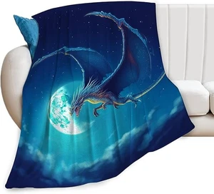 Meteor Dragon Blanket Dragon Throws Blanket Dragon Lover Gifts Dragon Decor - Picture 1 of 10