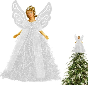 Weihnachtsengel Baumspitze Engel Figur Flügeln Weihnachtsbaum - Bild 1 von 8