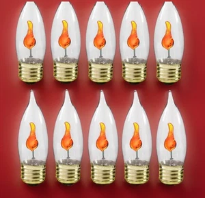 Creative Hobbies® 3W Flicker Flame Light Bulb-Flame Shaped, Stdard Base-10 bulb - Picture 1 of 2
