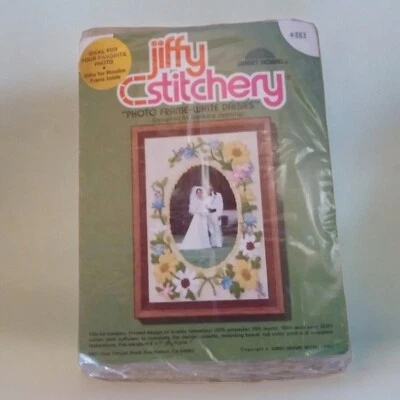 De Colección Kit Crewel Jiffy Stitchery 883 Marco de Fotos Margaritas Blancas Diseñado por Barbara Foto 1 de 4
