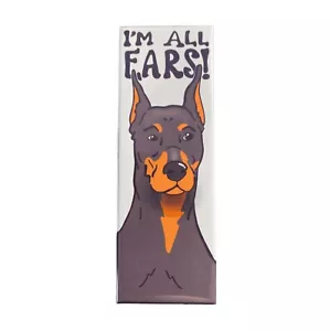 Magnete Dobermann Pinscher nero cartone animato cane ritratto regalo da collezione arredamento casa - Foto 1 di 12