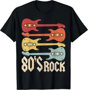 80s Rock Band Guitar Cassette Tape 1980s Vintage 80s Costume T-Shirt - Picture 1 of 3