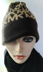 Gorra Michael Kors Logo Marrón y Tostado Logo Tejida Talla Única - Imagen 1 de 12