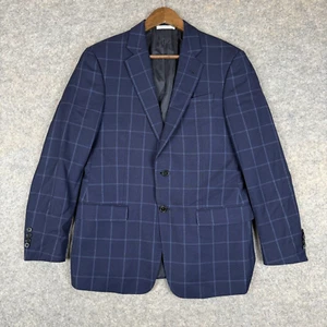 Armani Collezioni G Line Wool Sport Coat Blazer Jacket Mens 38 Window Pane - Picture 1 of 16