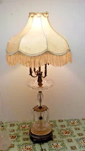 Vintage Table Lamp With Deco Shade - Picture 1 of 13