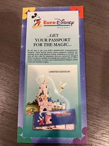 Boleto conmemorativo de EuroDisney Resort 1992 folleto de apertura - Imagen 1 de 2
