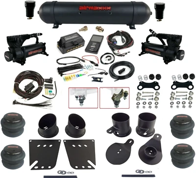 Complete Air Ride Suspension Kit AirLift 27685 3/8 3P Black 580 For Impala 58-64 - Image 1 of 4