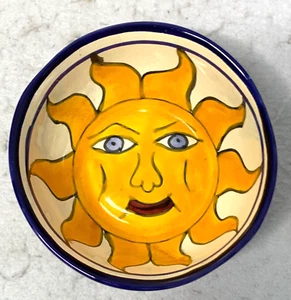 Talavera ciotola salsa ceramica messicana sole dipinta a mano Messico 5,5” senza piombo - Foto 1 di 6