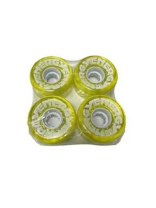 Paquete de 4 ruedas de patín cuádruples Riedell Radar Energy amarillo transparente 78A 32 mm x 62 - Imagen 1 de 3